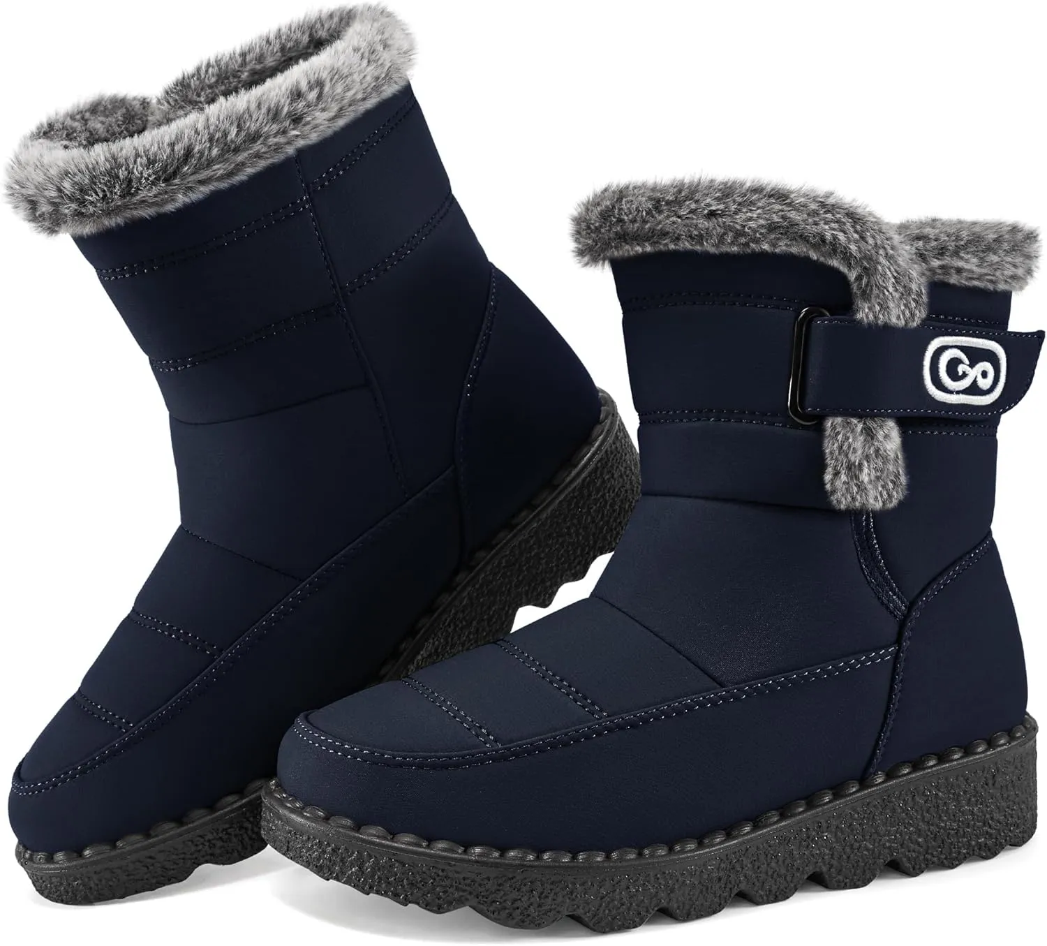 Ablanczoom Womens Winter Snow Boots With Warm Fur Lining Comfortable Booties Non Slip Waterproof Outdoor Shoes
