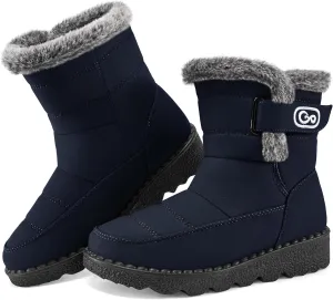 Ablanczoom Womens Winter Snow Boots With Warm Fur Lining Comfortable Booties Non Slip Waterproof Outdoor Shoes