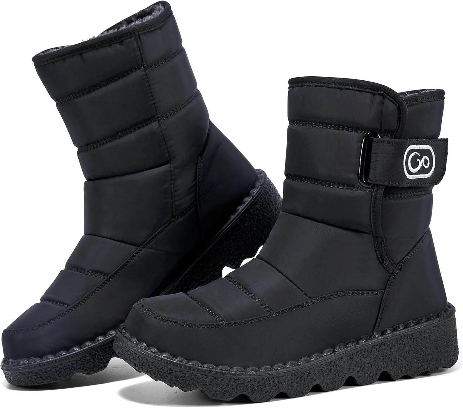 Ablanczoom Womens Winter Snow Boots With Warm Fur Lining Comfortable Booties Non Slip Waterproof Outdoor Shoes
