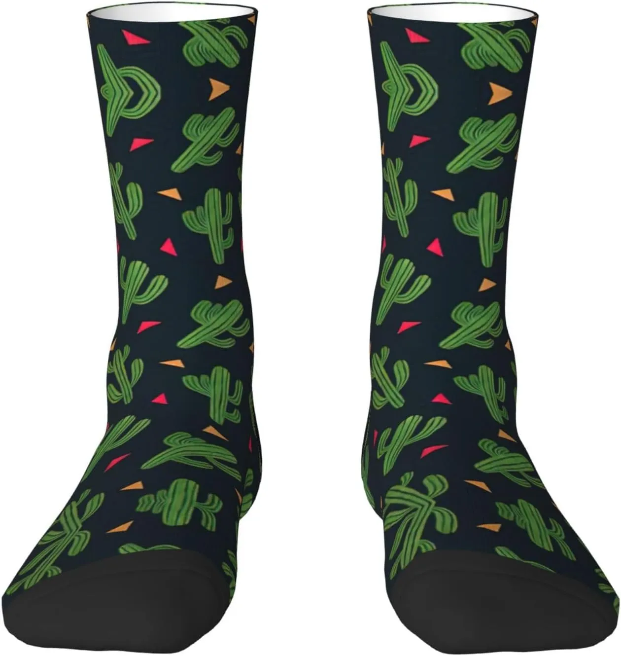 Adult Socks, Cactus Art Print Winter Warm Wool Socks for Women, Soft Cozy Socks, Knit Boots Socks for Men