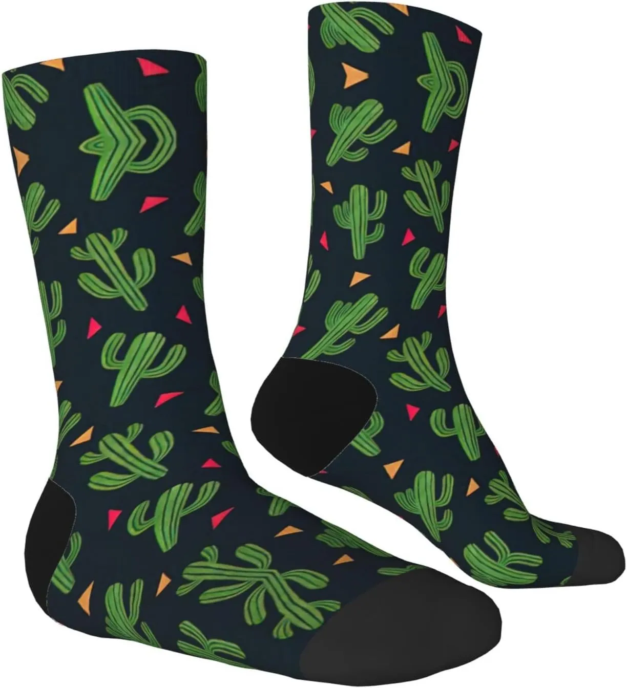 Adult Socks, Cactus Art Print Winter Warm Wool Socks for Women, Soft Cozy Socks, Knit Boots Socks for Men