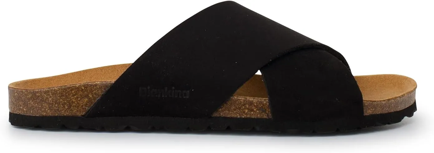 Alacant Bio Two Strap Sandals for Women - Sustainable, Eco Friendly, Vegan Suede Sandals. Recycled Upper, Comfy Insole, Cork Midsole, EVA Sole. Made in Spain