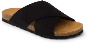 Alacant Bio Two Strap Sandals for Women - Sustainable, Eco Friendly, Vegan Suede Sandals. Recycled Upper, Comfy Insole, Cork Midsole, EVA Sole. Made in Spain