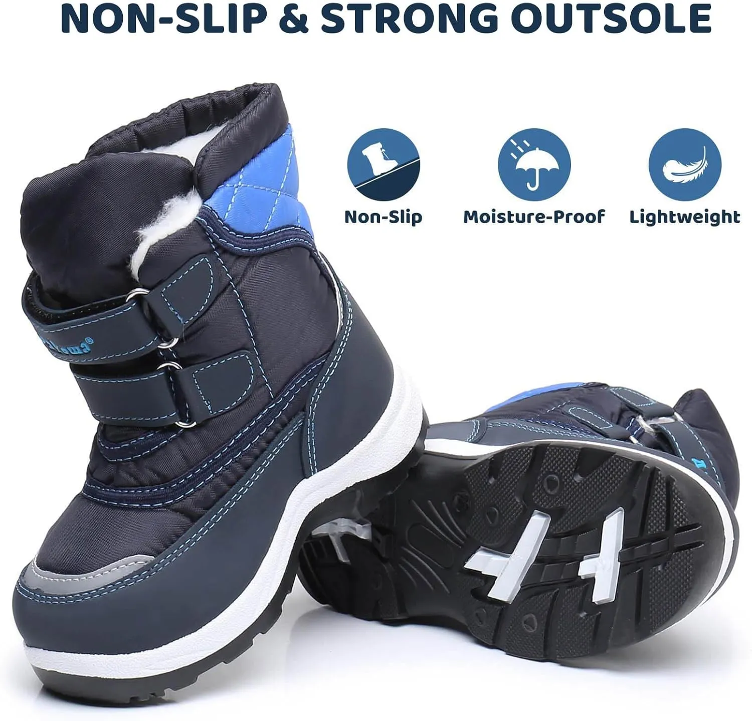 Apakowa Kid's Boys Girls Winter Snow Boots (Toddler/Little Kid)