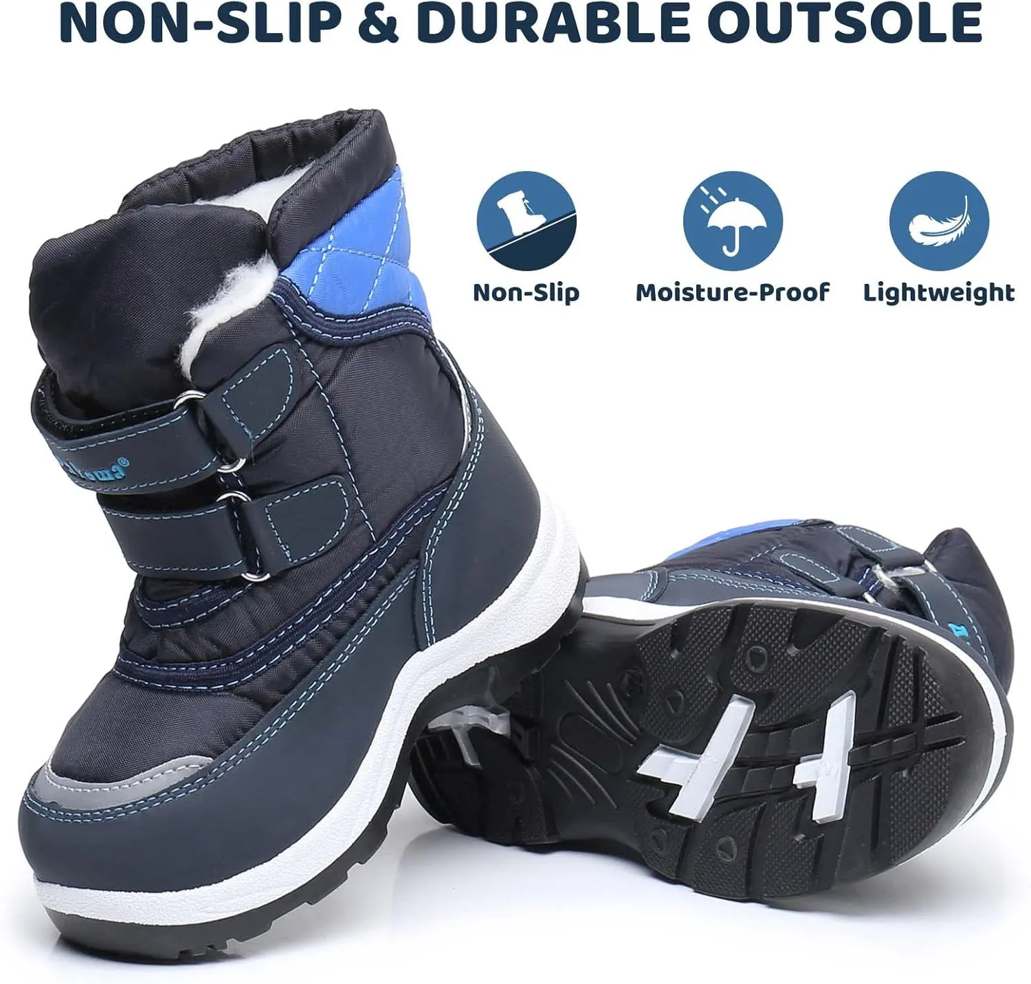 Apakowa Kid's Boys Girls Winter Snow Boots (Toddler/Little Kid)