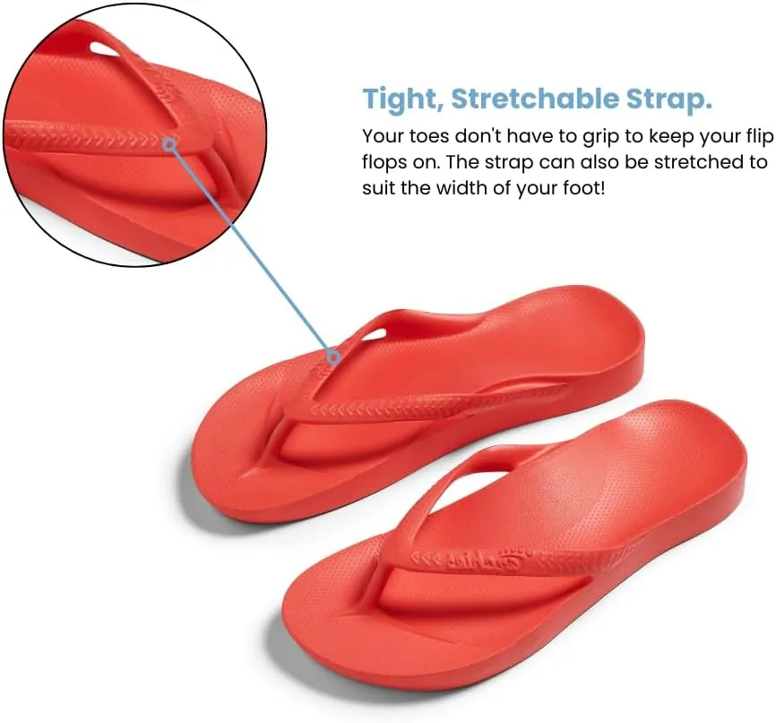 Archies Arch Support Flip Flops for Men & Women – Orthotic Sandals for Plantar Fasciitis Relief – Lightweight, Cushioning, Shock-Absorbing Thong Sandals for Walking, Foot Pain & All-Day Comfort