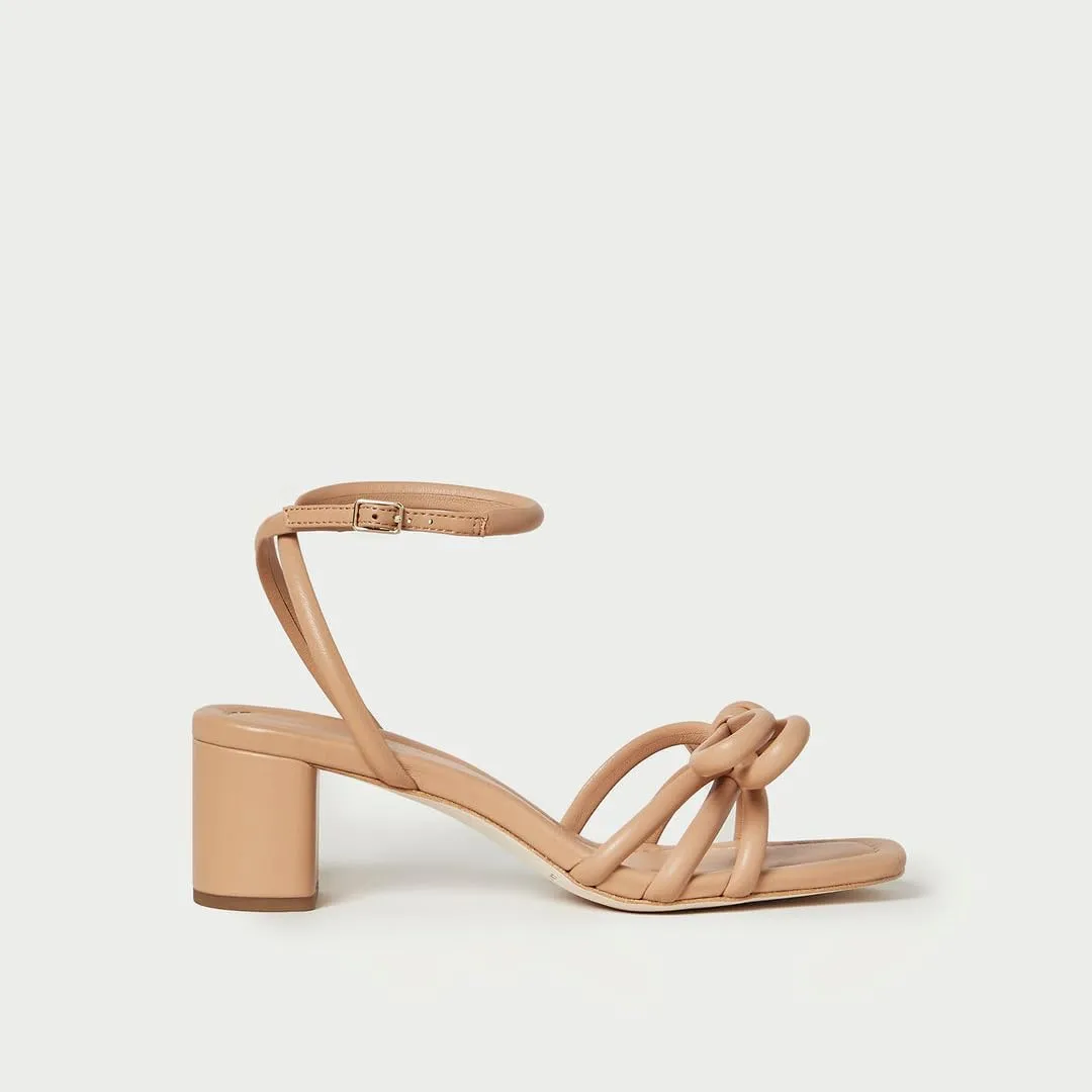 Arqa Bow-embellished Natural Raffia Heeled Sandals for Women Open Squared Toe Block Mid Heel Ankle Strap Sandal Summer Wedding Party Dressy Shoes
