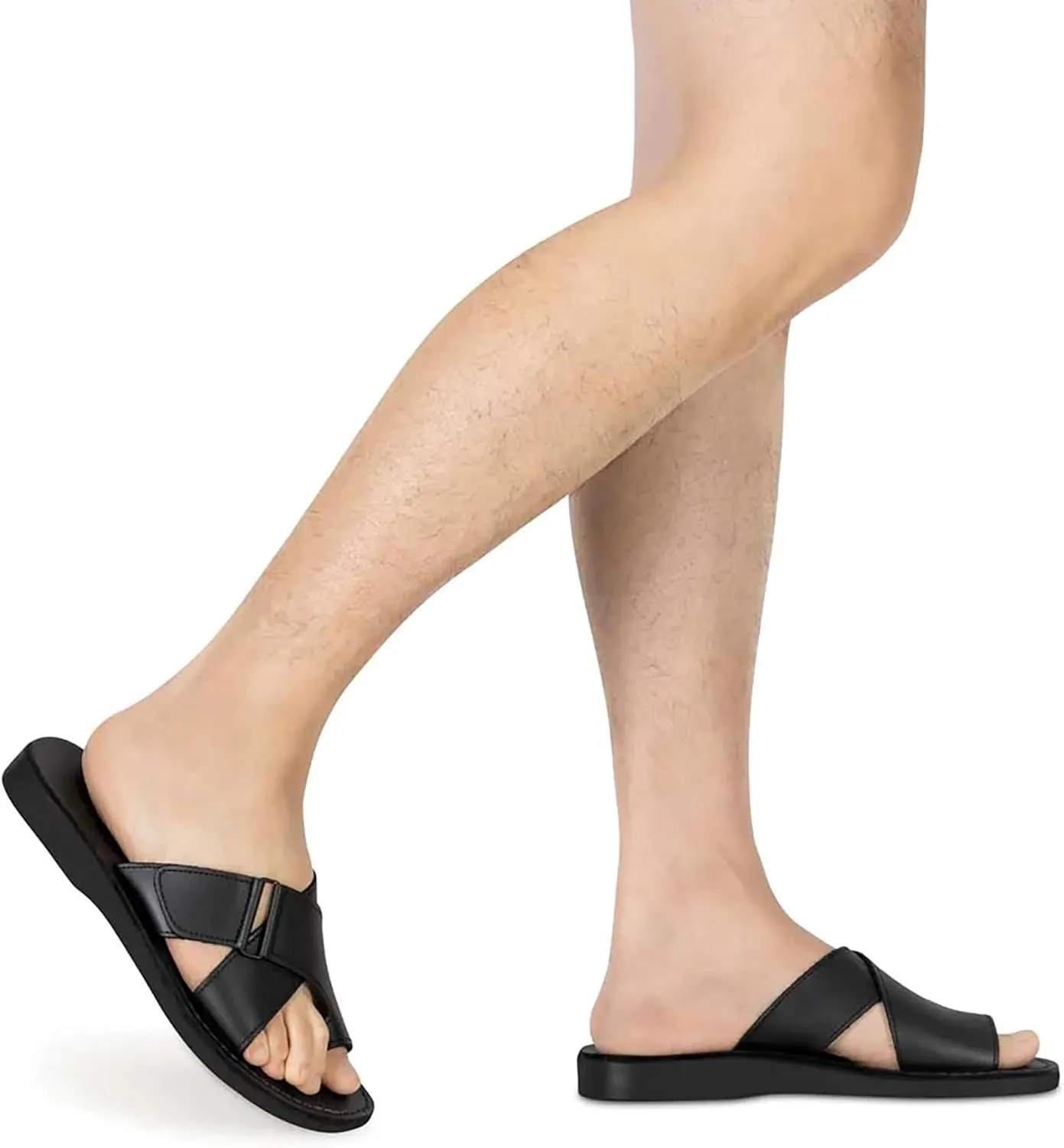Asher - Leather Slide On Sandal - Men