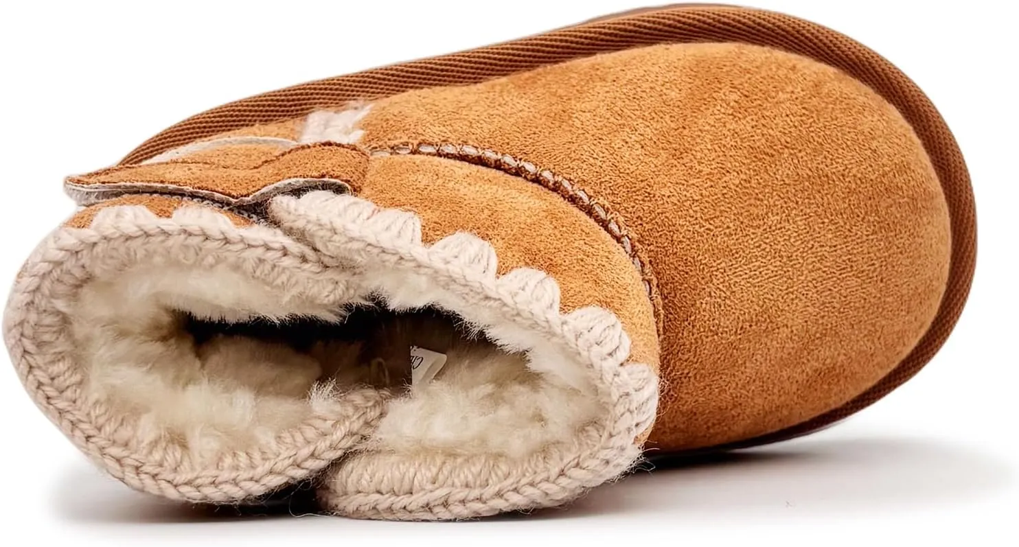 Baby Boots Winter Snow Booties Infant Boys Girls Outdoor Warm Shoes for Cold Weather 6 9 12 15 18 24 Months