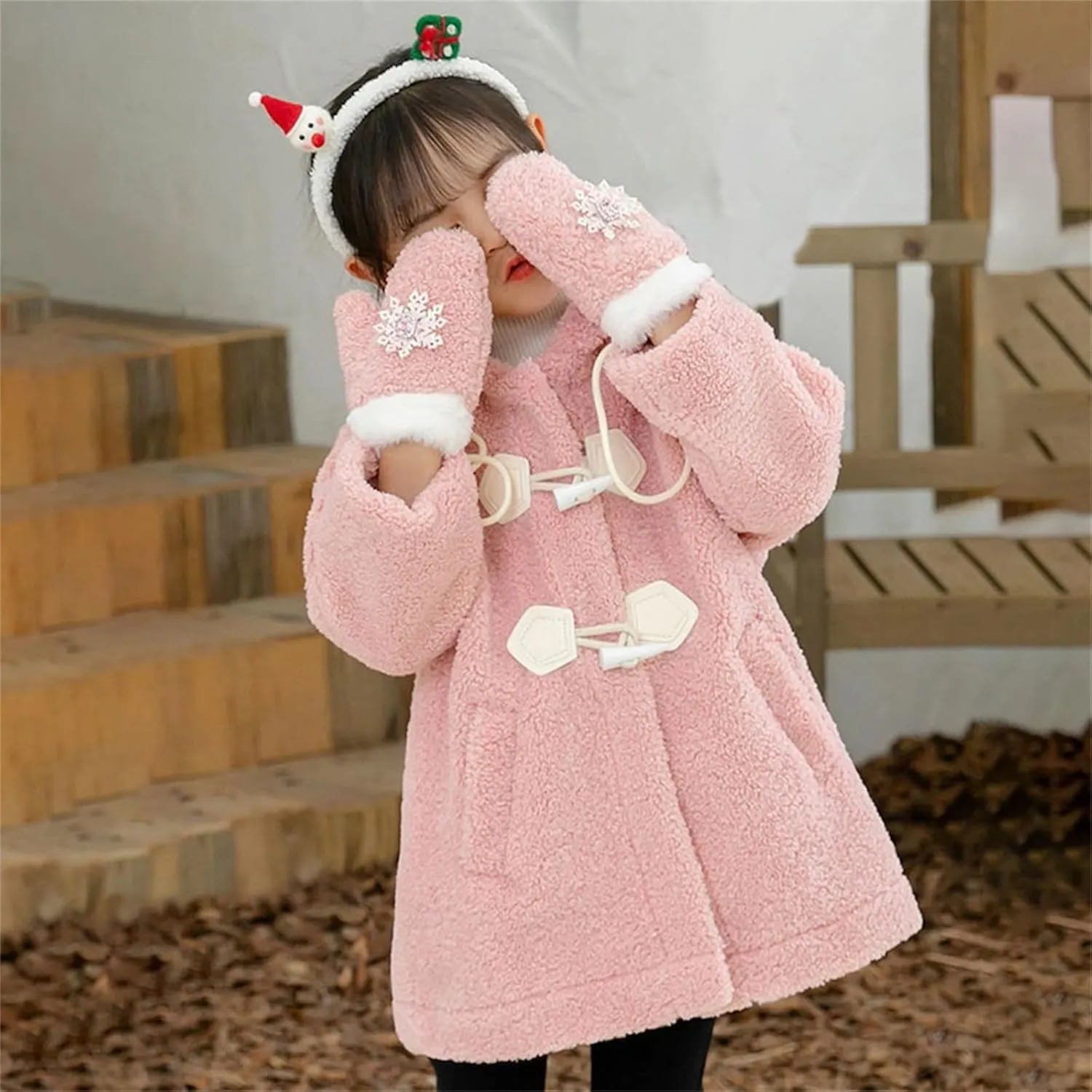Baby Girl's Toddler Kids Fall Winter Coat Jacket Outerwear Ears Hood Hoodie Warm Winter Jackets Sweatshirt Coats