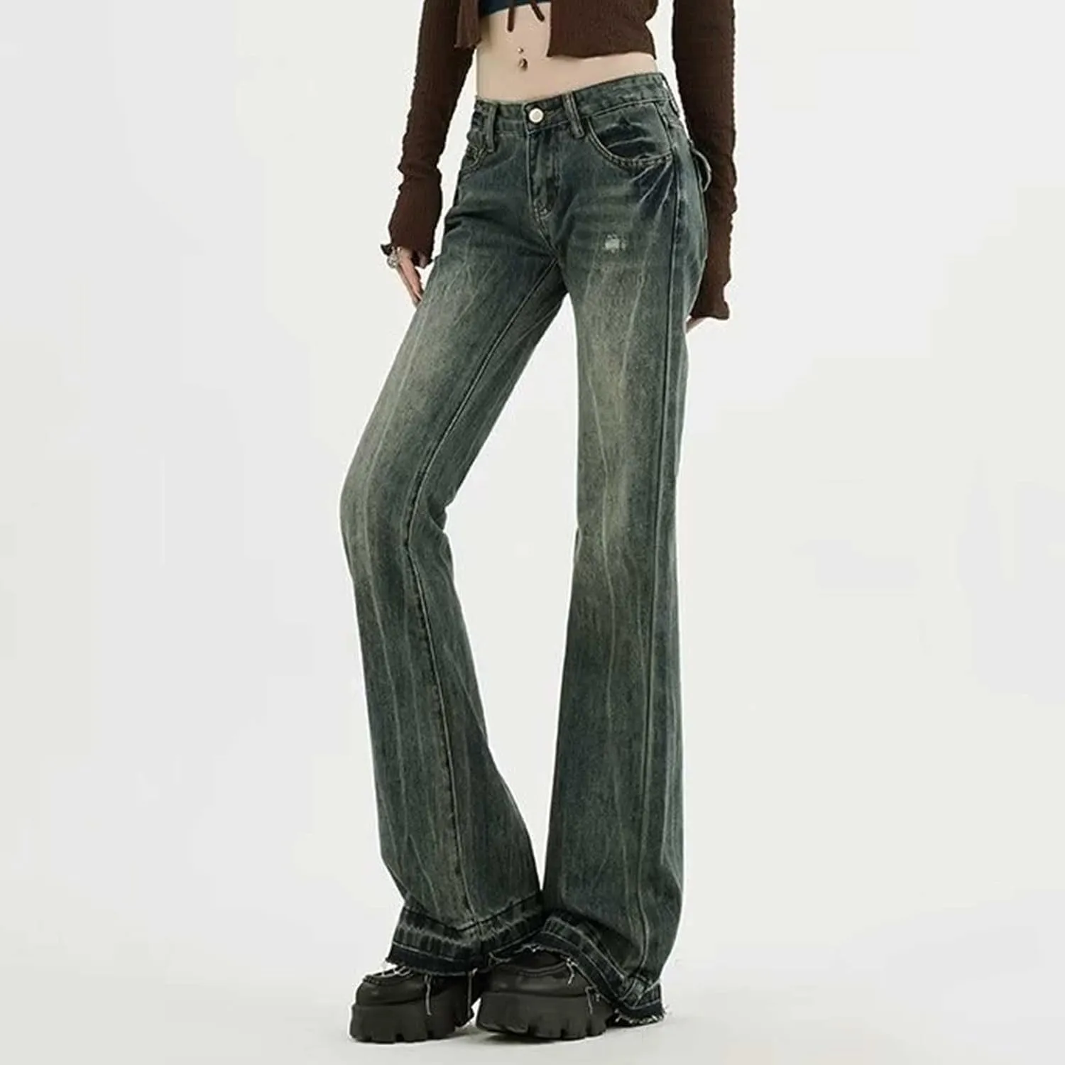 Baggy Jeans for Women Y2K High Street Pants Vintage Jeans Aesthetic Clothing Teen Girls Streetwear Hiphop