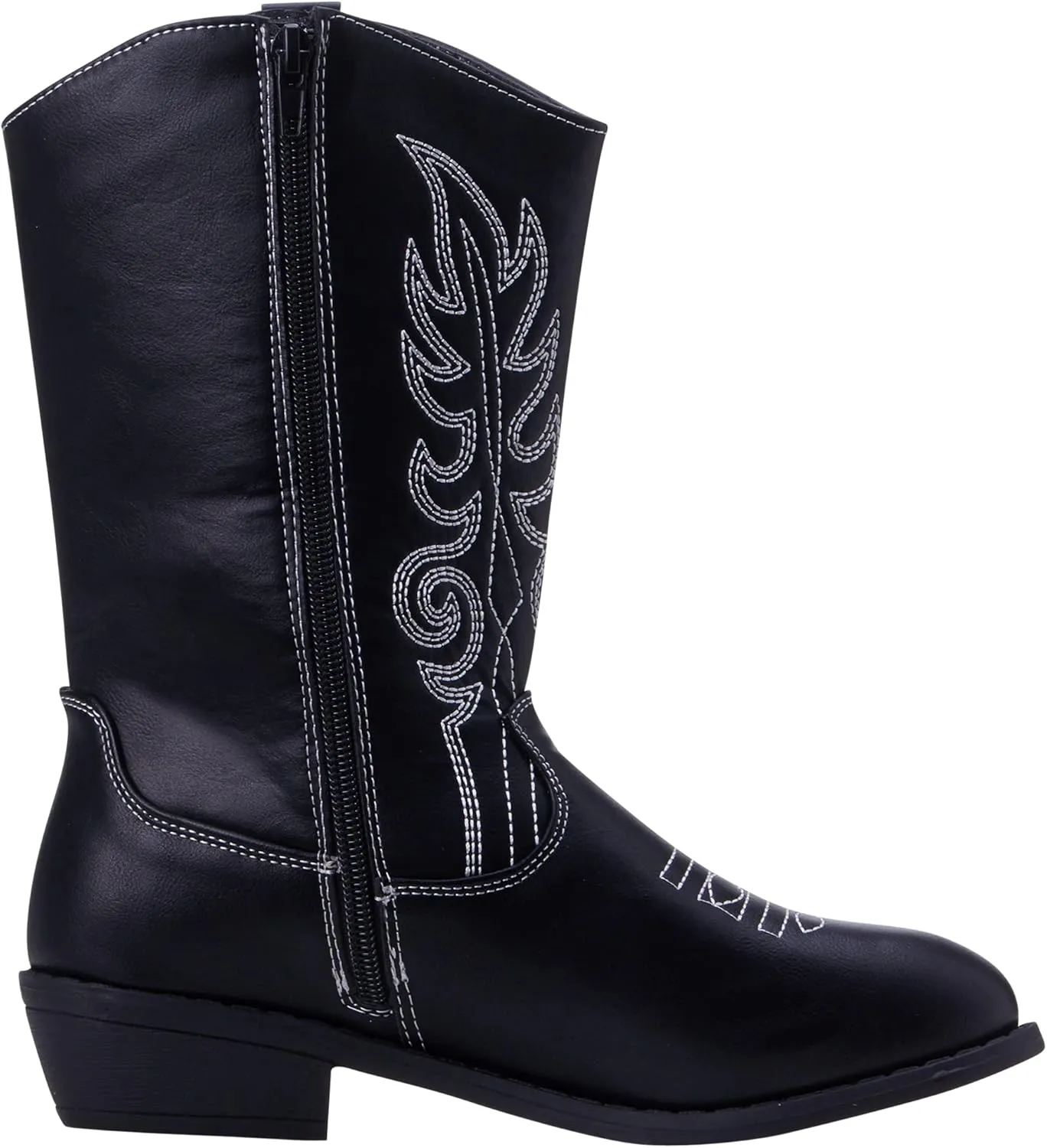 bebe Girls' Cowboy Boots - Classic Western Country Cowgirl Boots - Mid Calf Riding Shoes for Toddlers Little and Big Girls
