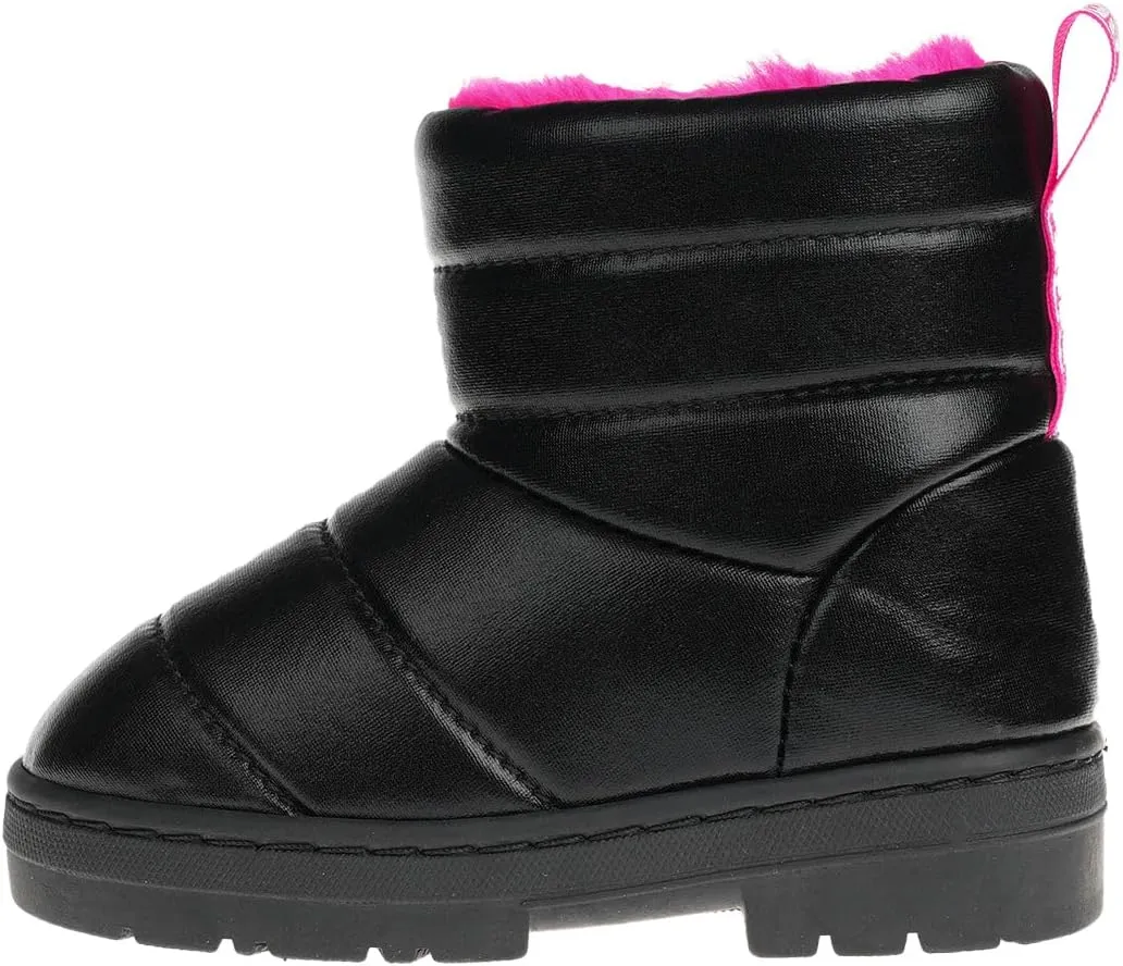 bebe Girl's Winter Snow Boots Comfy and Cozy Fashion Ankle Boots - Warm Boots For Girls (Toddler/Little Kid/Big Kid)