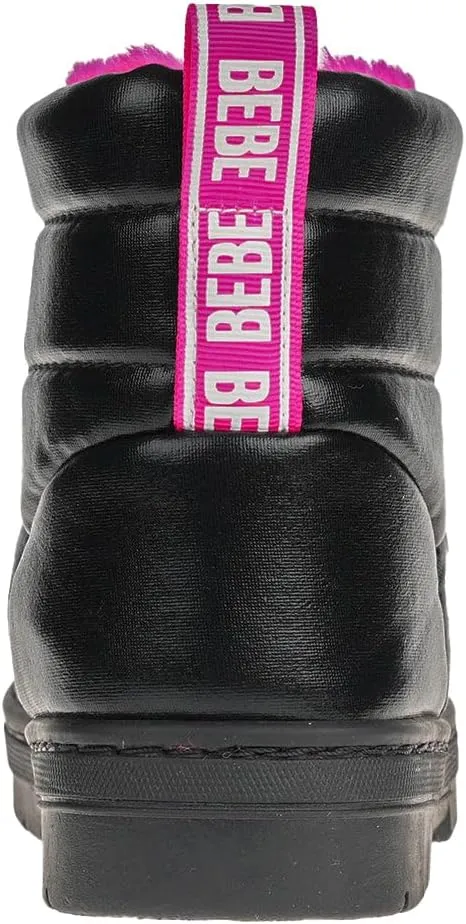 bebe Girl's Winter Snow Boots Comfy and Cozy Fashion Ankle Boots - Warm Boots For Girls (Toddler/Little Kid/Big Kid)