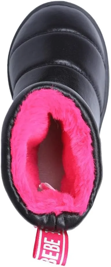 bebe Girl's Winter Snow Boots Comfy and Cozy Fashion Ankle Boots - Warm Boots For Girls (Toddler/Little Kid/Big Kid)