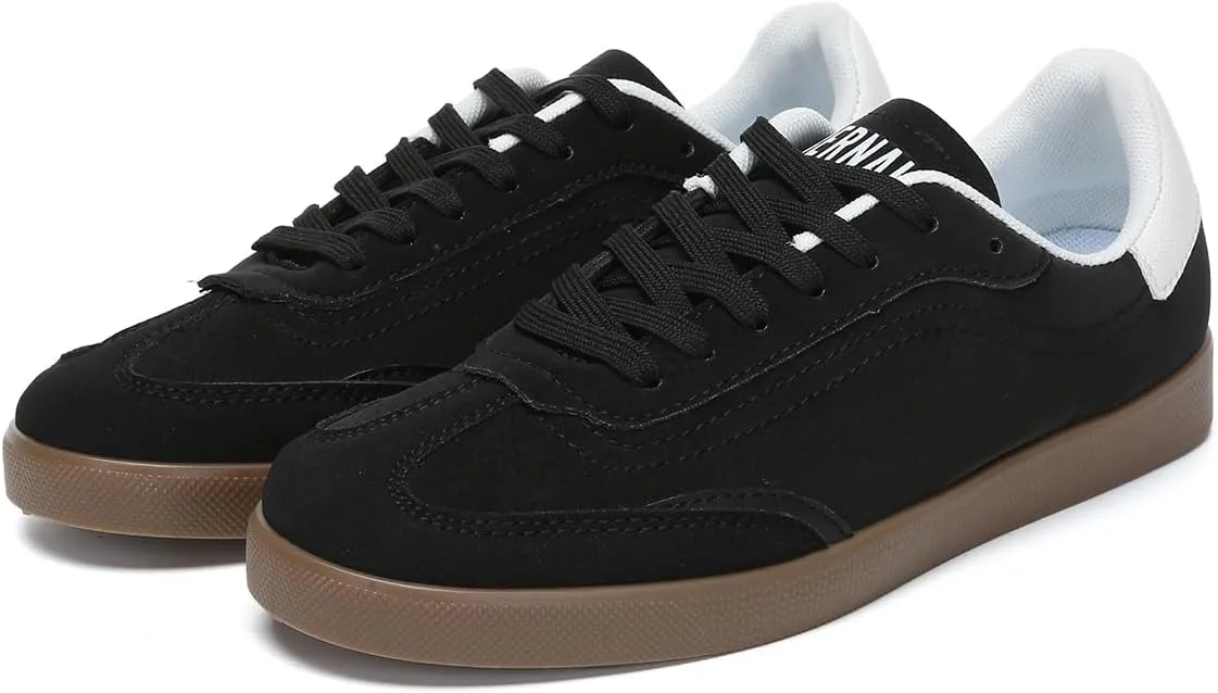 Bernal Women's Fashion Sneakers Flat Low-Top Lace-Up Comfortable Casual Tennis Shoes Walking Travel Shoes Dress Sneakers