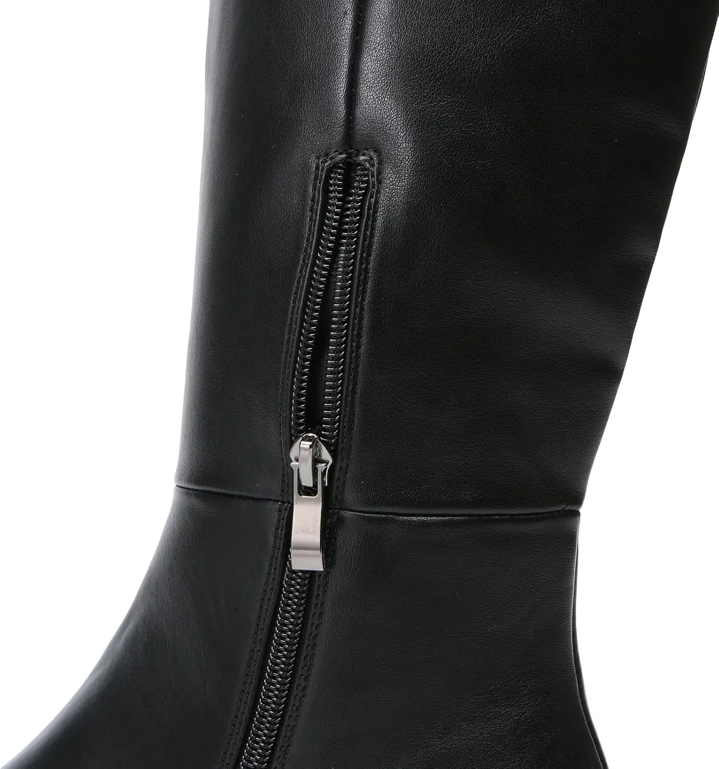 Bernal Women's Knee High Boots Side Zipper Low Chunky Heel Boots Comfortable Classic Round Toe Boots Riding Boots for Ladies Fall Winter