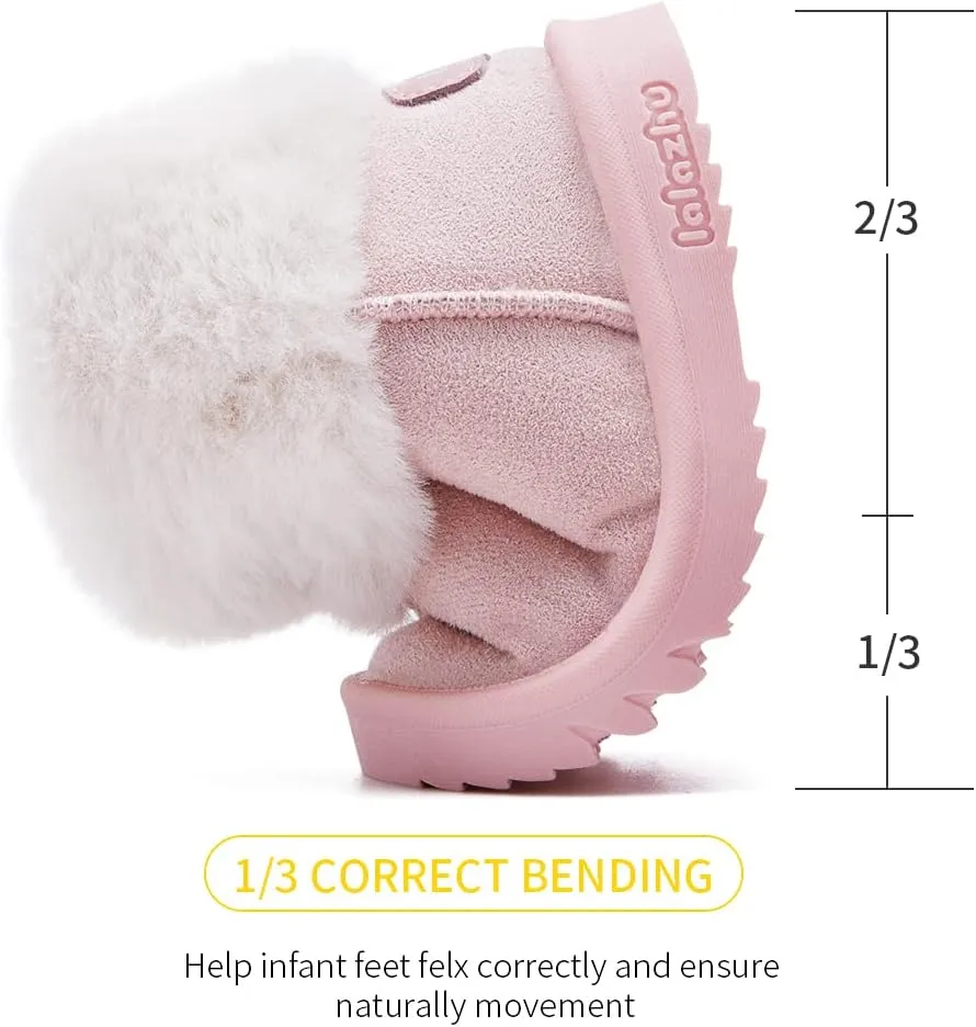 BMCiTYBM Girls Boys Snow Boots Warm Winter Fur Lined Baby Shoes (Infant/Toddler/Little Kid)