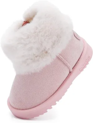 BMCiTYBM Girls Boys Snow Boots Warm Winter Fur Lined Baby Shoes (Infant/Toddler/Little Kid)