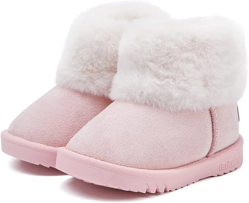 BMCiTYBM Girls Boys Snow Boots Warm Winter Fur Lined Baby Shoes (Infant/Toddler/Little Kid)