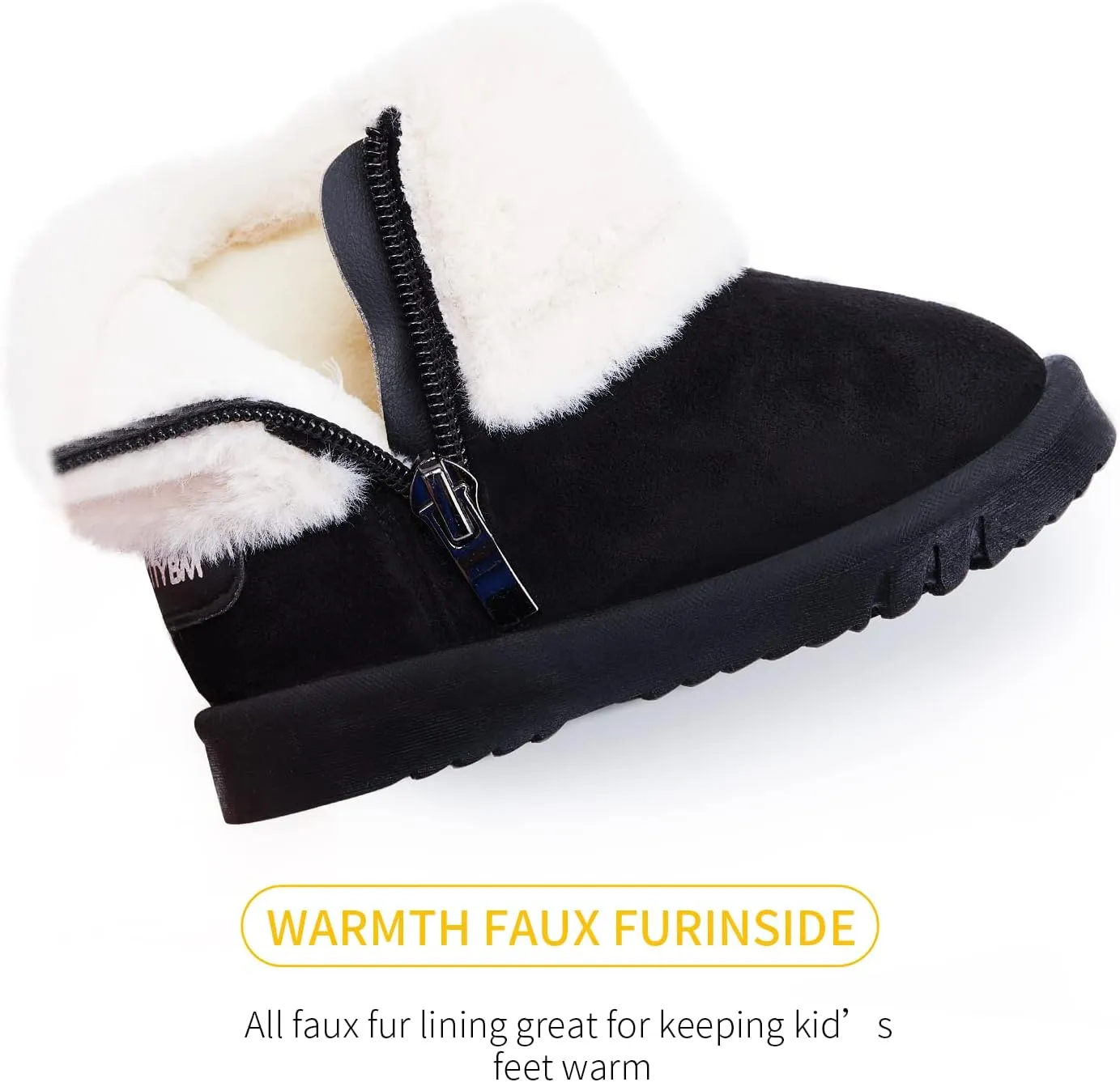 BMCiTYBM Girls Boys Snow Boots Warm Winter Fur Lined Baby Shoes (Infant/Toddler/Little Kid)