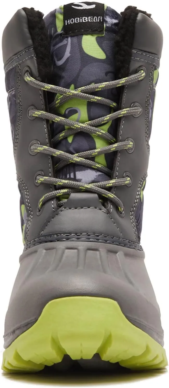 BODATU Boys' Waterproof Winter Snow Boots with Insulation for Cold Weather