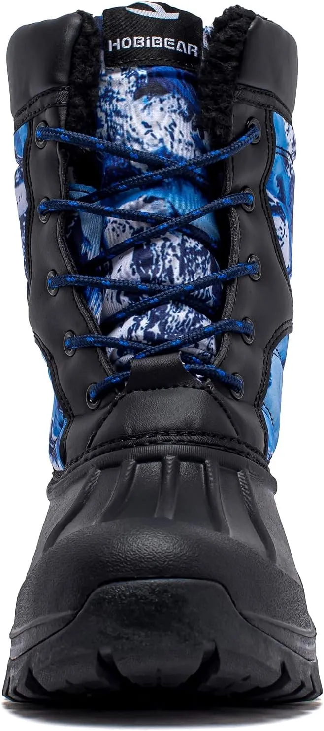 BODATU Boys' Waterproof Winter Snow Boots with Insulation for Cold Weather