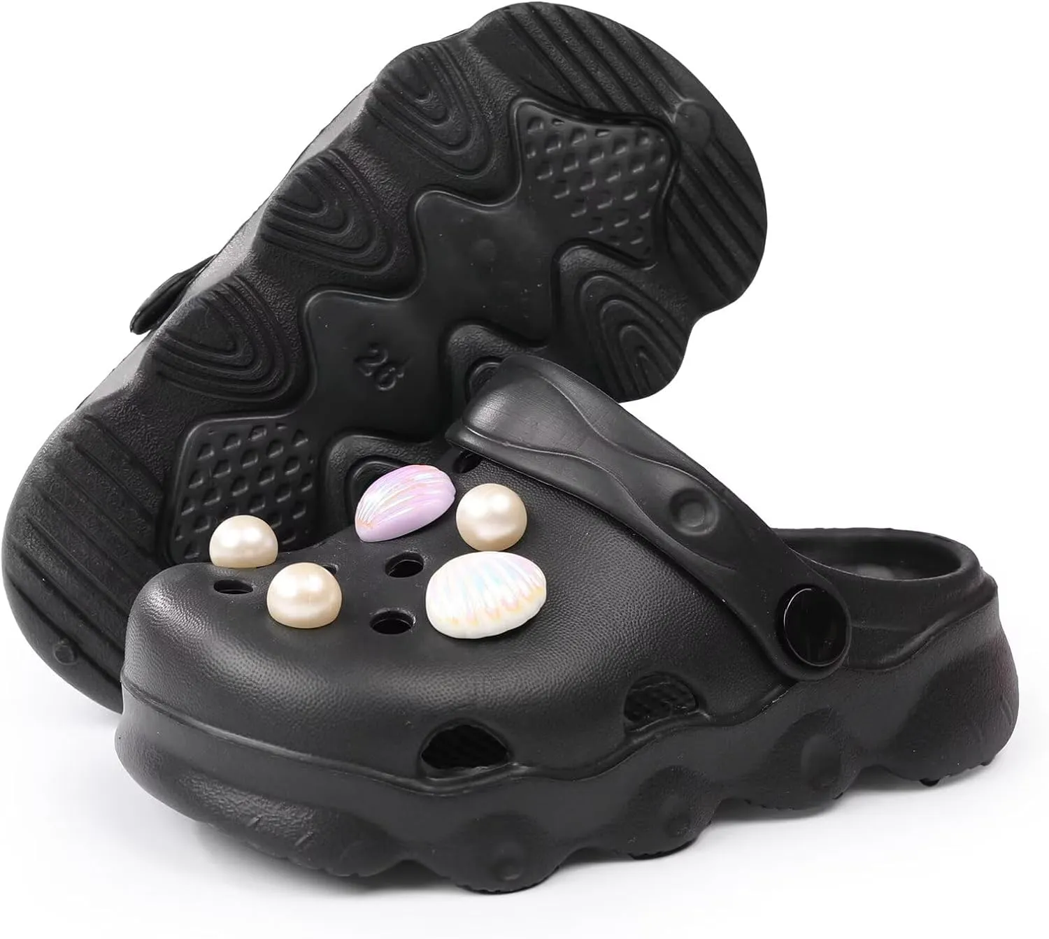 Boys Girls Cute Clogs Shoes Lightweight Garden Shoes Slip On Beach Slides Sandals