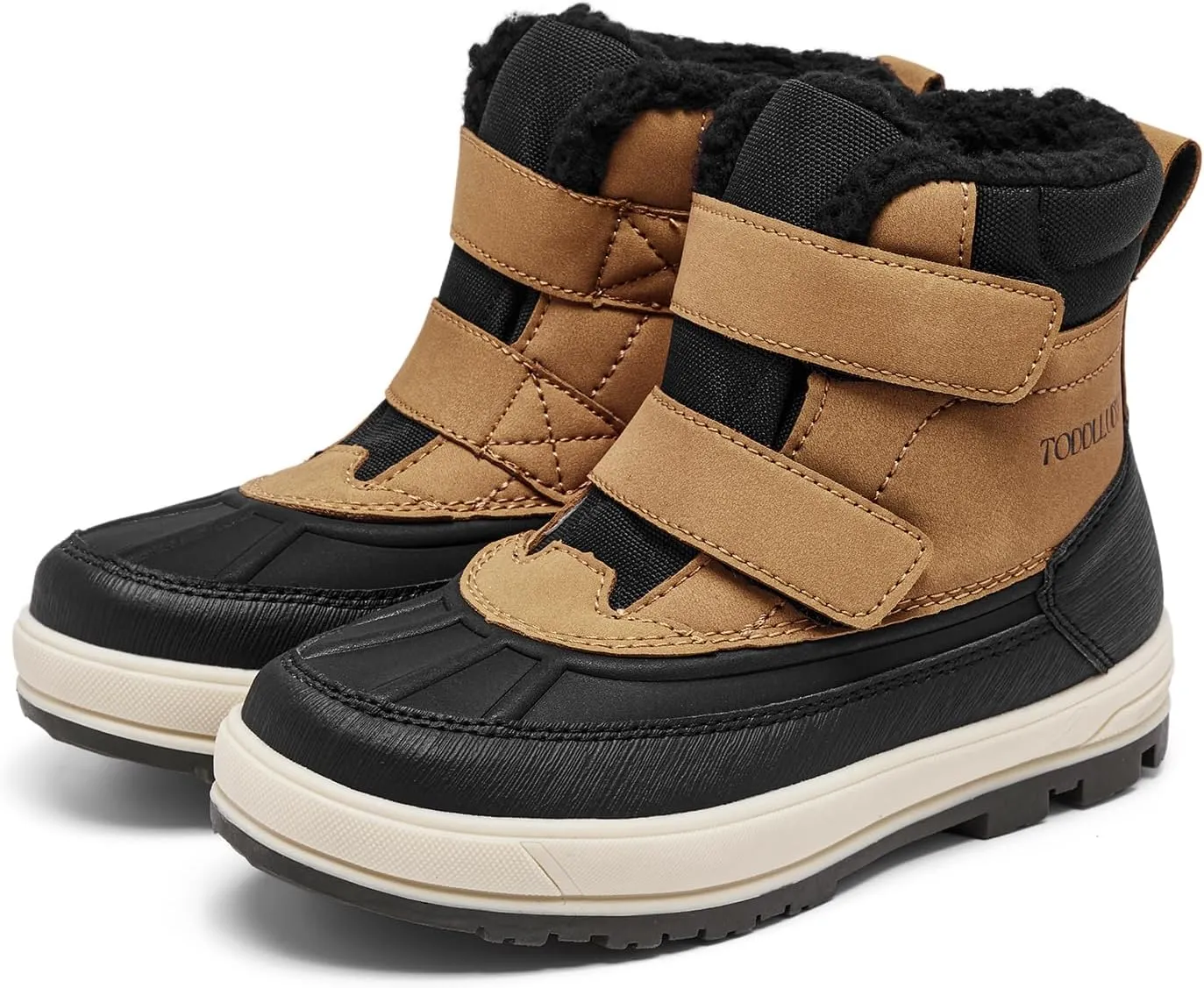 Boys Girls Snow Boots Faux Fur Lined Winter Ankle Boots Outdoor Waterproof Slip Resistant Comfortable Cold Weather Boots Little Kid/Big Kid