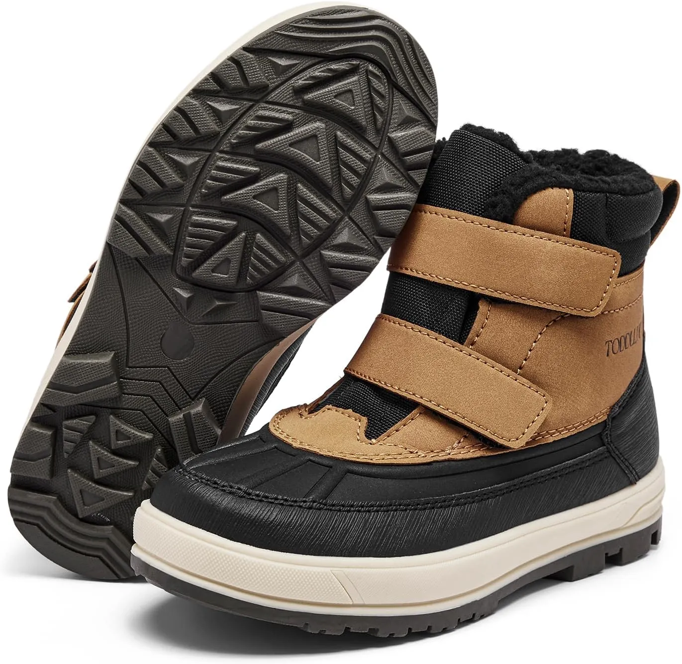 Boys Girls Snow Boots Faux Fur Lined Winter Ankle Boots Outdoor Waterproof Slip Resistant Comfortable Cold Weather Boots Little Kid/Big Kid