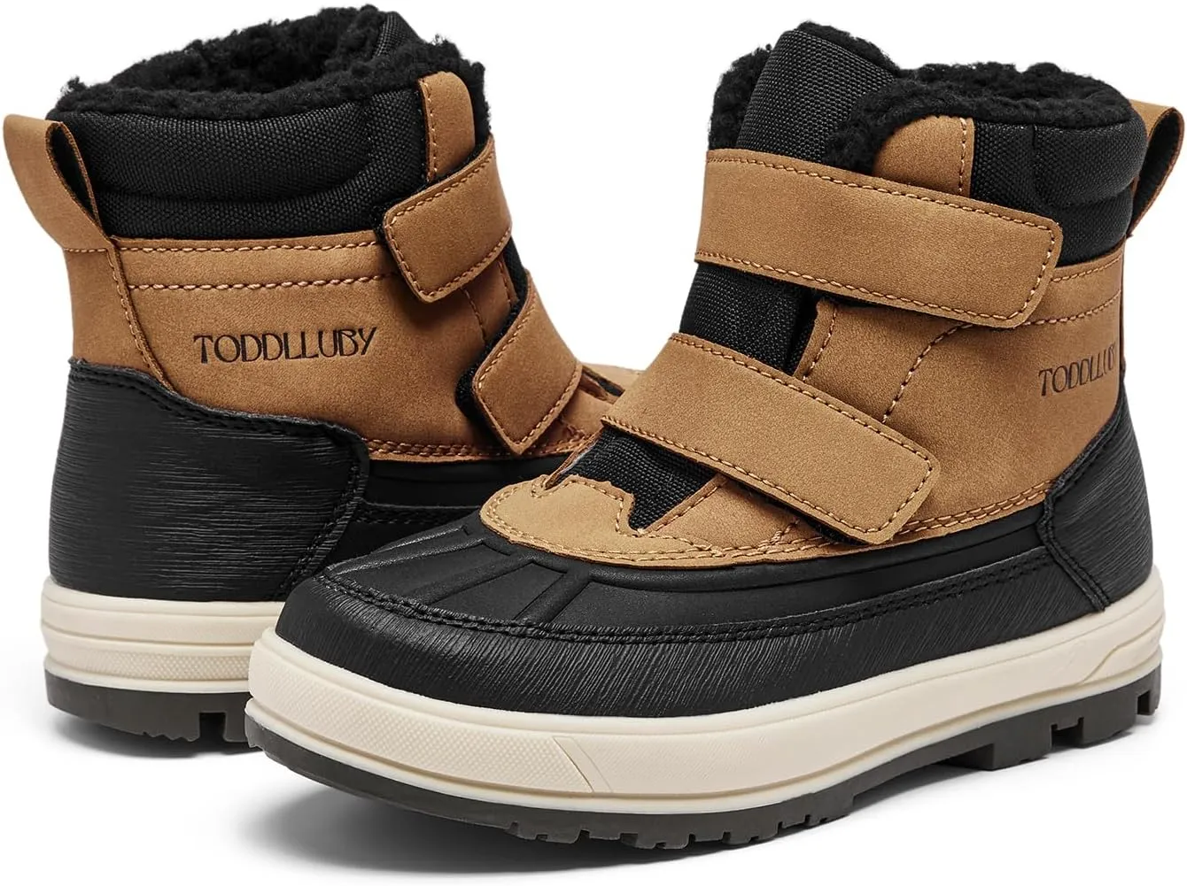 Boys Girls Snow Boots Faux Fur Lined Winter Ankle Boots Outdoor Waterproof Slip Resistant Comfortable Cold Weather Boots Little Kid/Big Kid