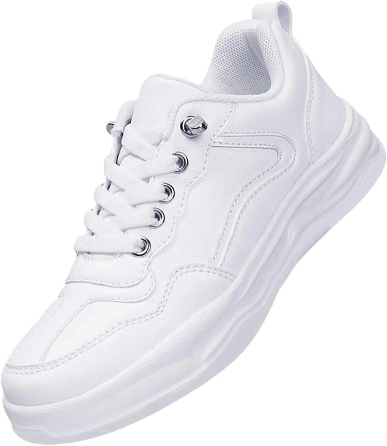 Boy's Girl's Unifor𝐦 Low Top Sneakers White Tennis School Walking Shoes Lightweight Toddler Kids Sneakers Casual Shoes
