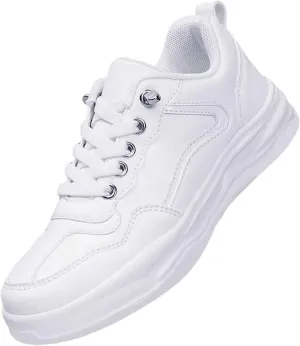 Boy's Girl's Unifor𝐦 Low Top Sneakers White Tennis School Walking Shoes Lightweight Toddler Kids Sneakers Casual Shoes