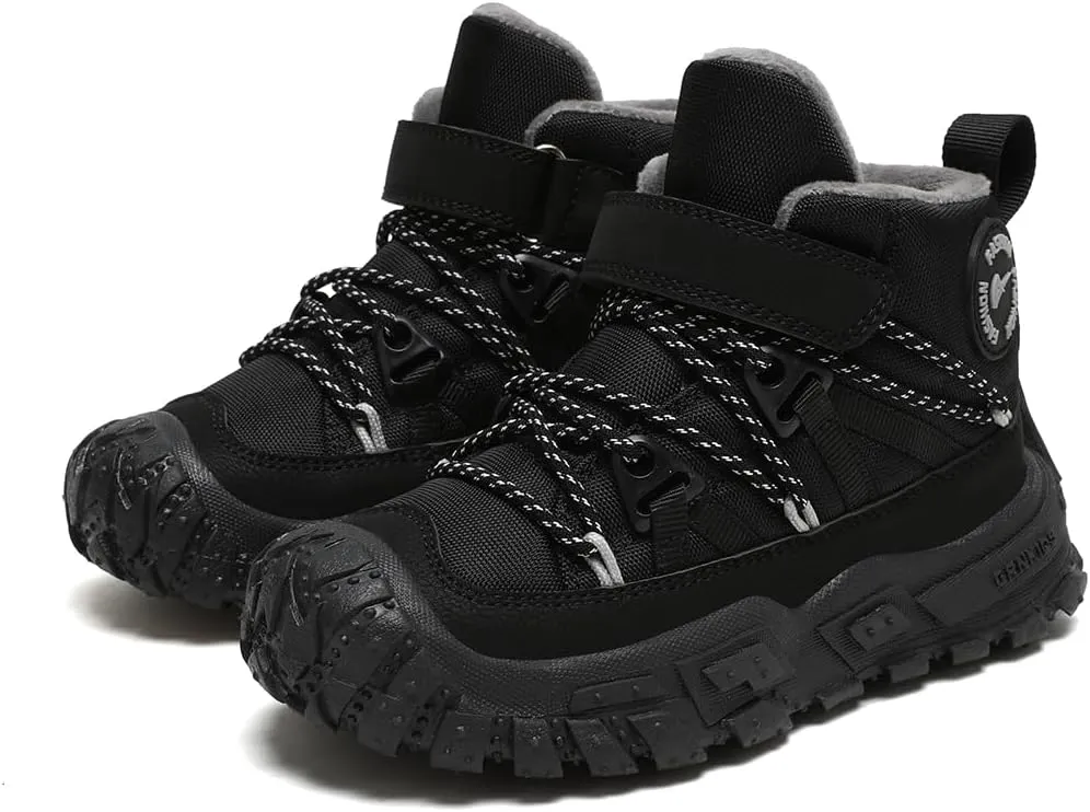 Boys Girls Wnter Snow Boots Warm Outdoor Hiking Shoes Waterproof Anti-slip Boots