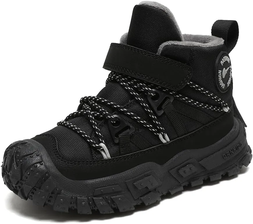Boys Girls Wnter Snow Boots Warm Outdoor Hiking Shoes Waterproof Anti-slip Boots
