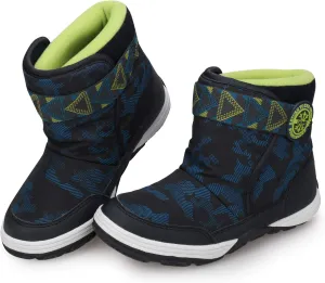 Boys Snow Boots Boys Winter Boots for Kids Waterproof Winter Snow Boots for Boys Warm Fur Lined Slip Resistant Outdoor (Toddler/Little Boys)