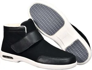 bumuam Women Slip On Shoes with Arch Support,Mens Warm Wide Diabetic Shoes, Adjustable Closures Walking Boots for Elderly Swollen Feet, Diabetic & Edema
