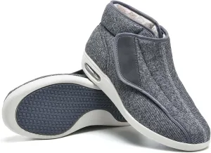 bumuam Women Wide Width Elderly Shoes,Adjustable Diabetic Shoes Easy to Slip On Wide Widths Shoes Orthopedic Edema Boots for Seniors Swollen Feet
