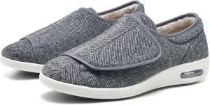 bumuam Women's Walking Shoes with Arch Support,Adjustable Closure Warm Lightweight Width Non Slip Air Cushion Sneakers for Swollen Feet Edema