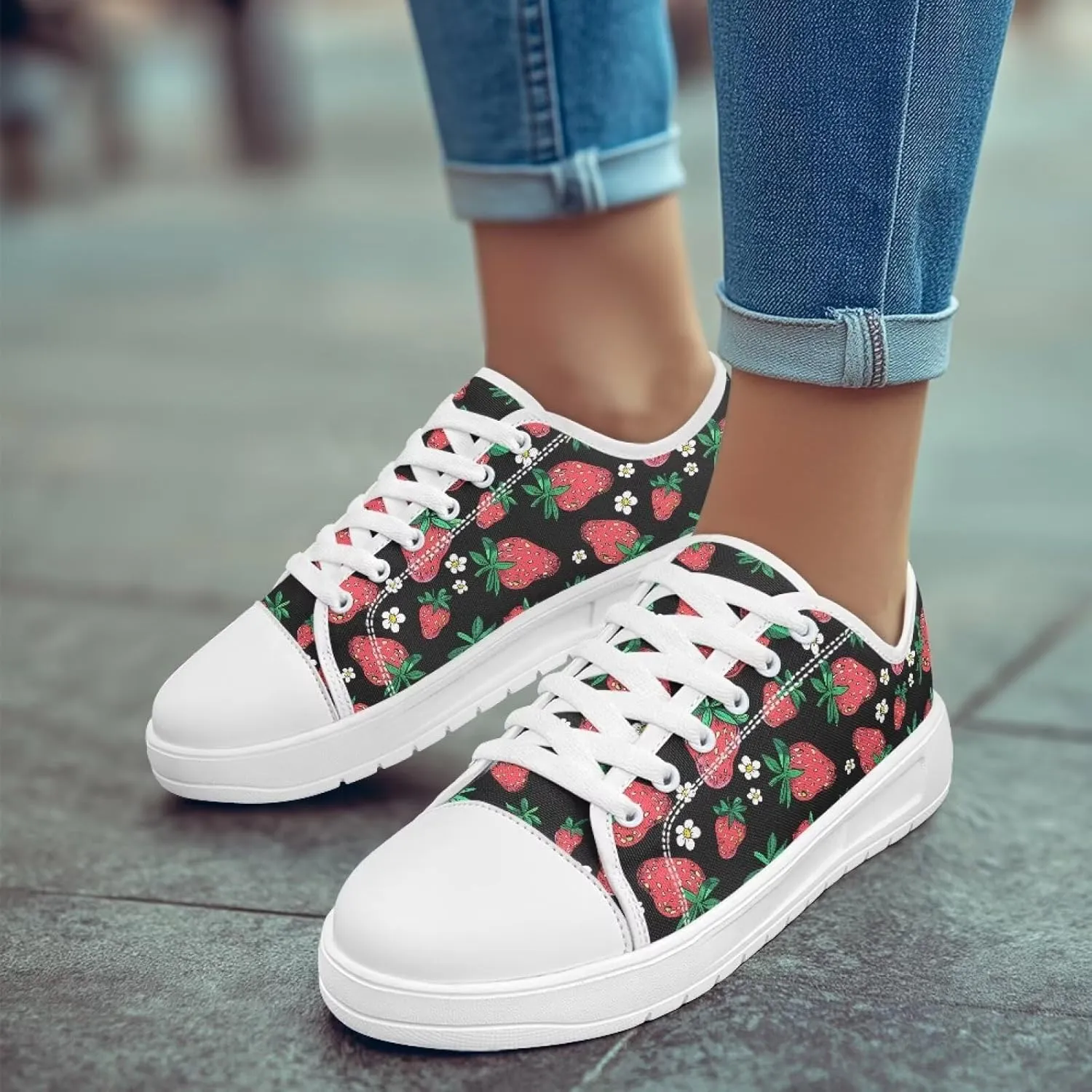 Canvas Shoes for Women Low Top Sneakers Girls Fashion Shoes Classic Comfortable Tennis Lace up Canvas Sneakers