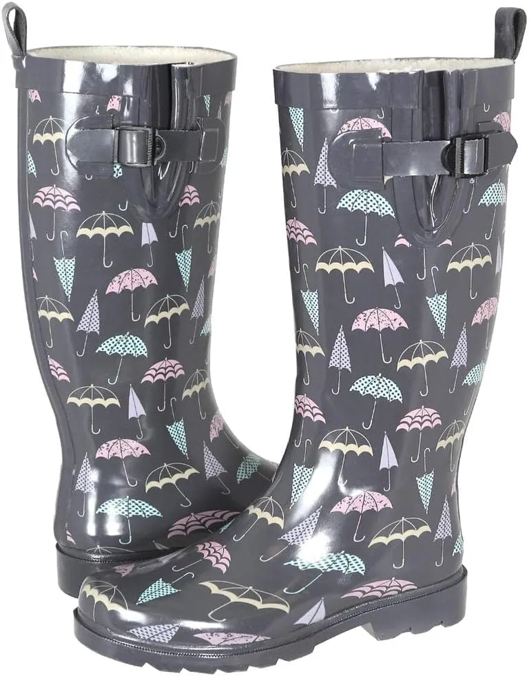 Capelli New York Ladies Mid-Calf Cozy Lined Rain Boots