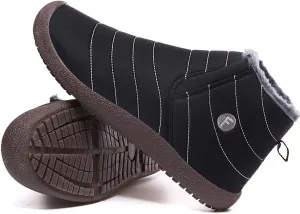 CERYTHRINA Winter Snow Ankle Boots Fur Lining Waterproof Outdoor Slip On Booties Sneakers for Women and Men