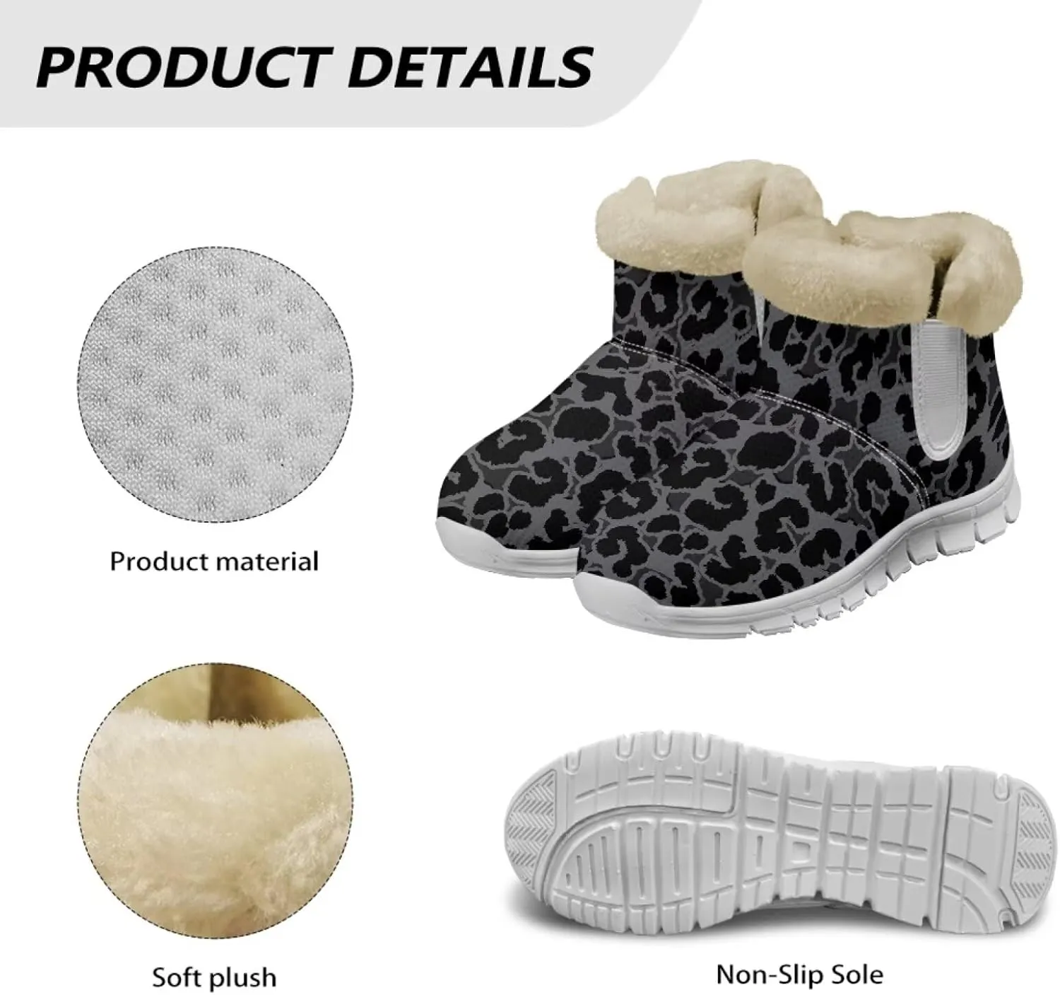 chaqlin Winter Boots Snow Boots Ankle Warm Slip Resistant Boots Flannel Fur Lined Comfy Cold Weather Outdoor Casual Boots