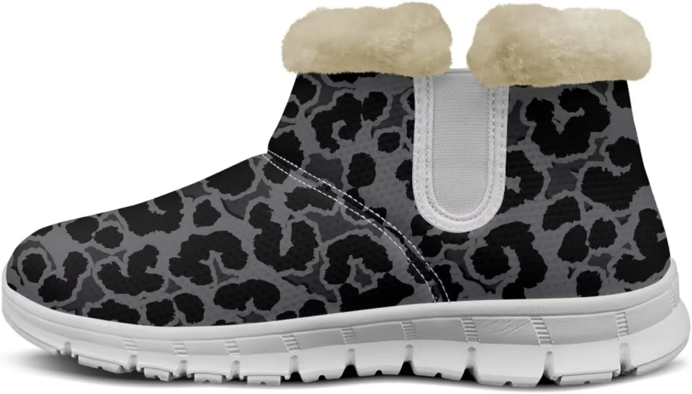 chaqlin Winter Boots Snow Boots Ankle Warm Slip Resistant Boots Flannel Fur Lined Comfy Cold Weather Outdoor Casual Boots