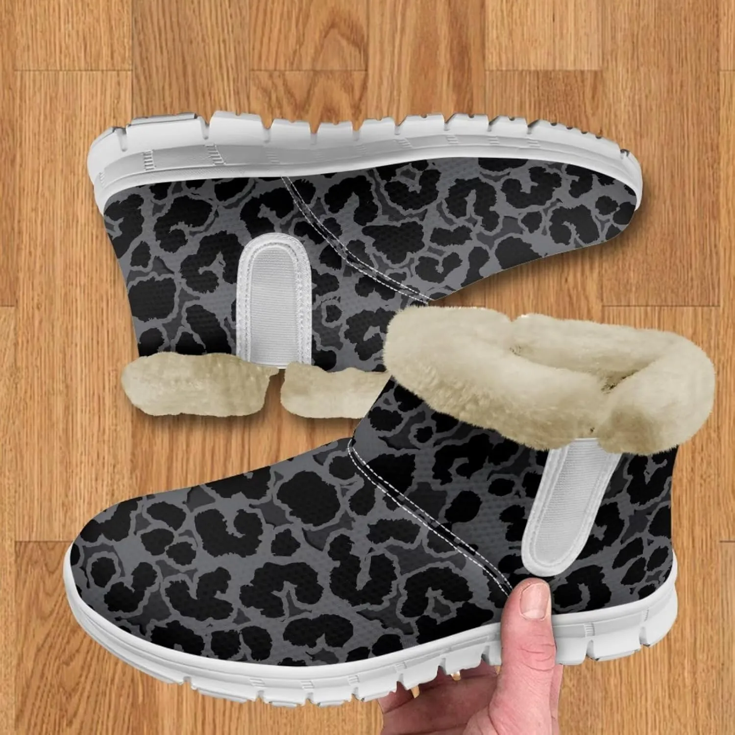 chaqlin Winter Boots Snow Boots Ankle Warm Slip Resistant Boots Flannel Fur Lined Comfy Cold Weather Outdoor Casual Boots
