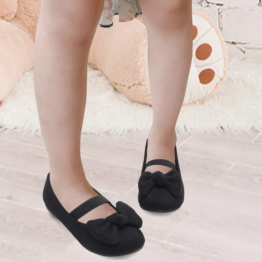 CIOR Toddler Girls Ballet Flats Shoes Ballerina Bowknot Jane Mary Princess Dress Shoes for Wedding Party School