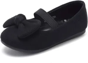 CIOR Toddler Girls Ballet Flats Shoes Ballerina Bowknot Jane Mary Princess Dress Shoes for Wedding Party School