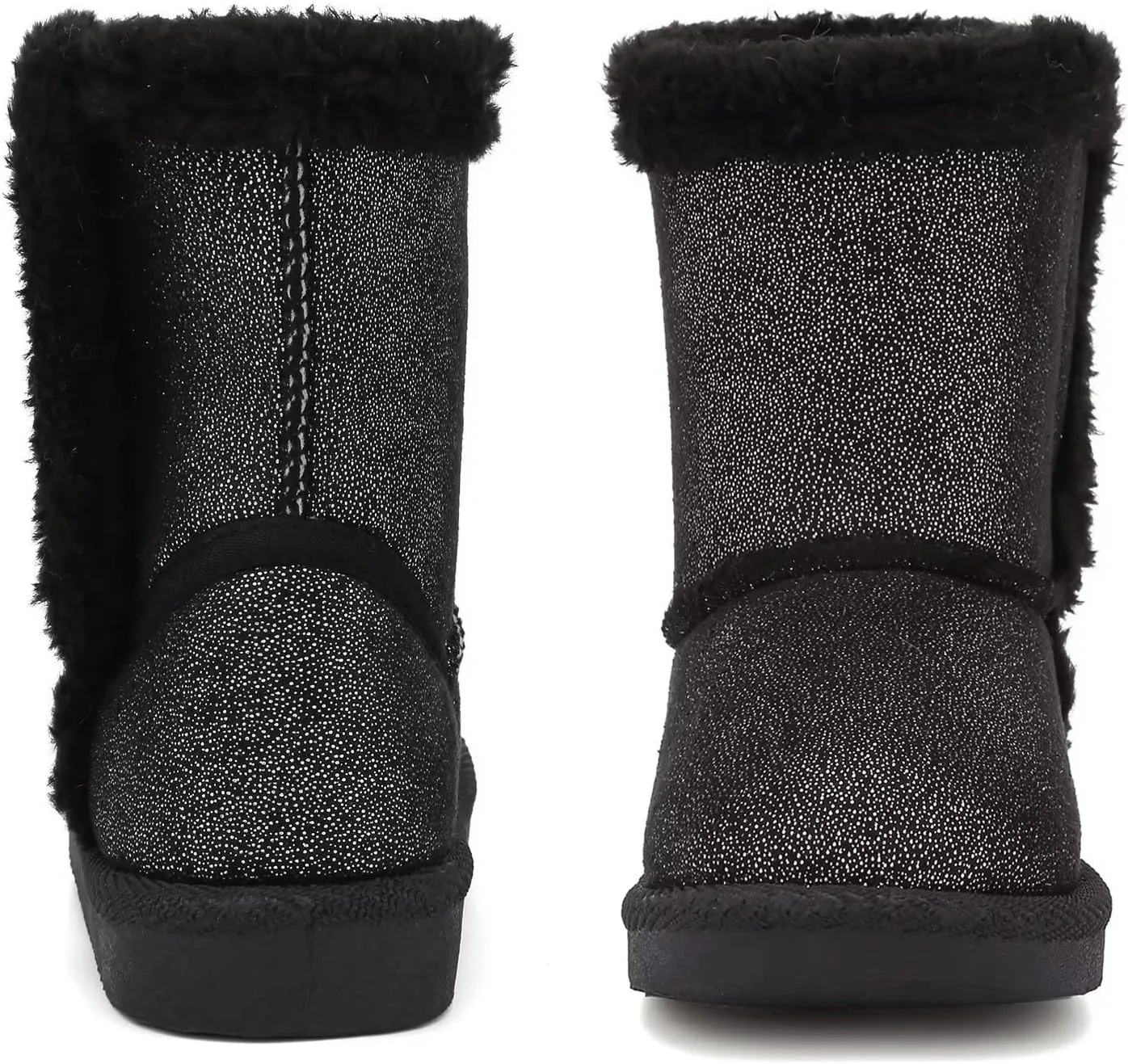 CIOR Toddler Snow Boots for Girls Boys Winter Warm Kids Button Boots Outdoor Shoes