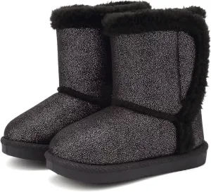 CIOR Toddler Snow Boots for Girls Boys Winter Warm Kids Button Boots Outdoor Shoes