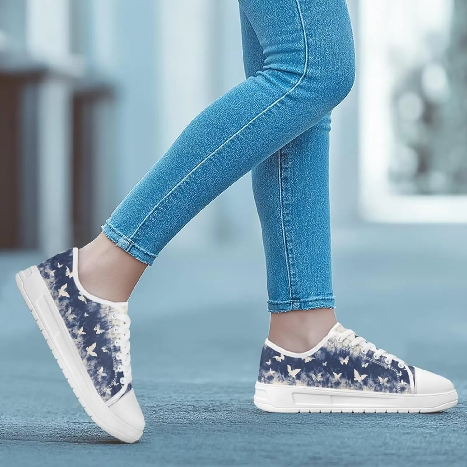Classic Canvas Shoes Womens Platform Sneakers Low Top Lace Up Casual Tennis Athletic Shoe